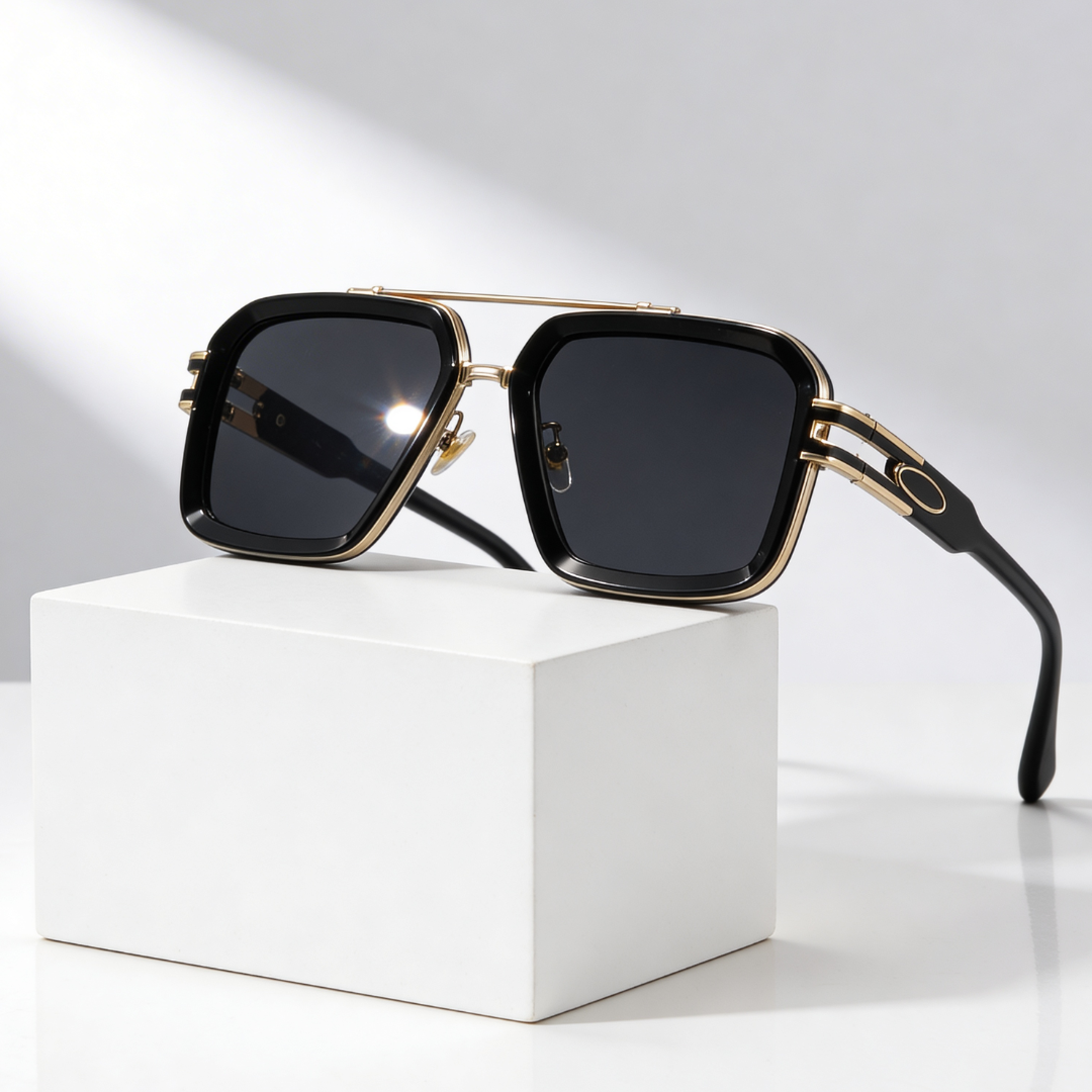 Unisex UV400 Square Sunglasses – Flat-Lens Design