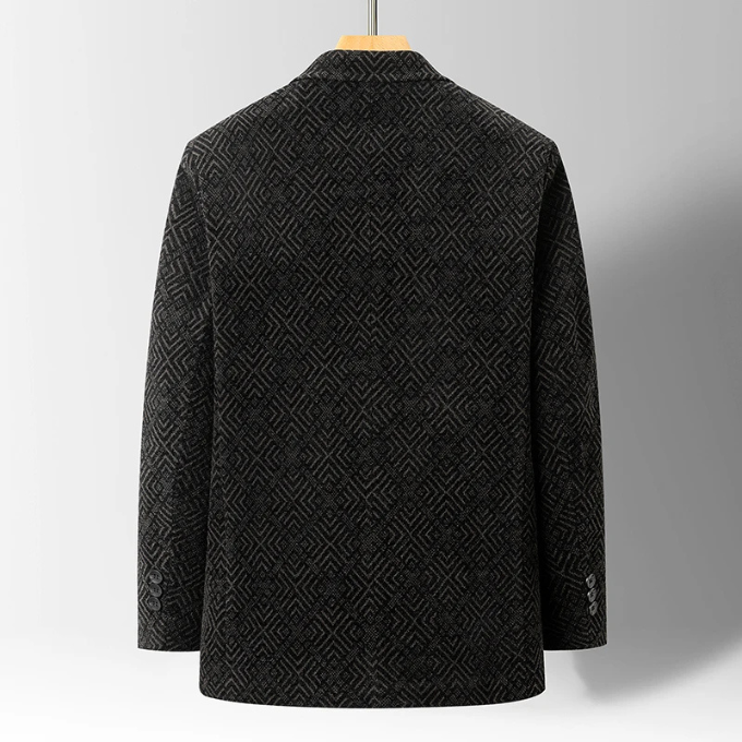 Men's Midnight Wool Coat – Tailored Warmth & Style