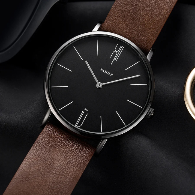 Men's Slim Cowhide Leather Watch – Sterling