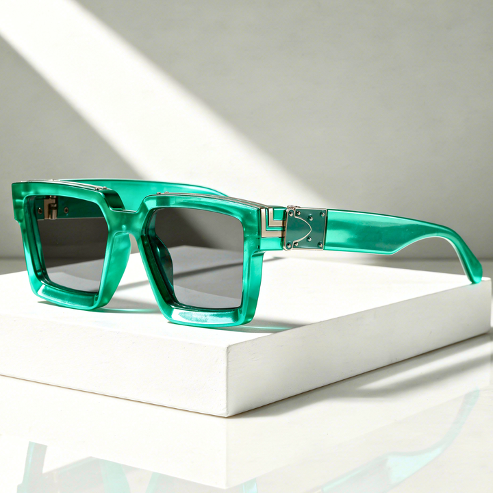 Men's Square Sunglasses with UV400 Protection
