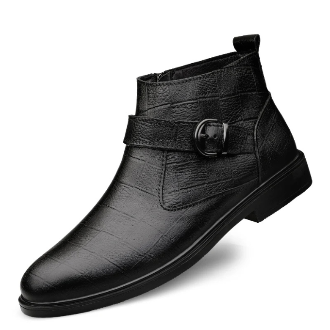 Men's Leather Zip Boots – Braxton