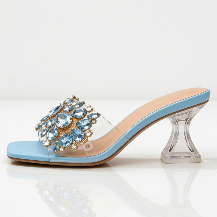 Women's Jewel Heels – Elegant Pointed Toe Pumps