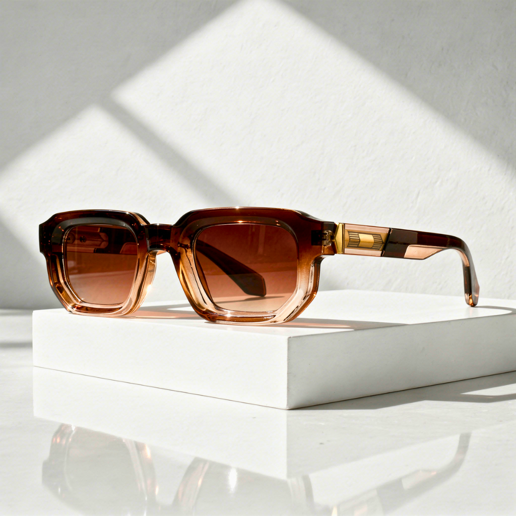 Men's Square Sunglasses with UV400 Protection