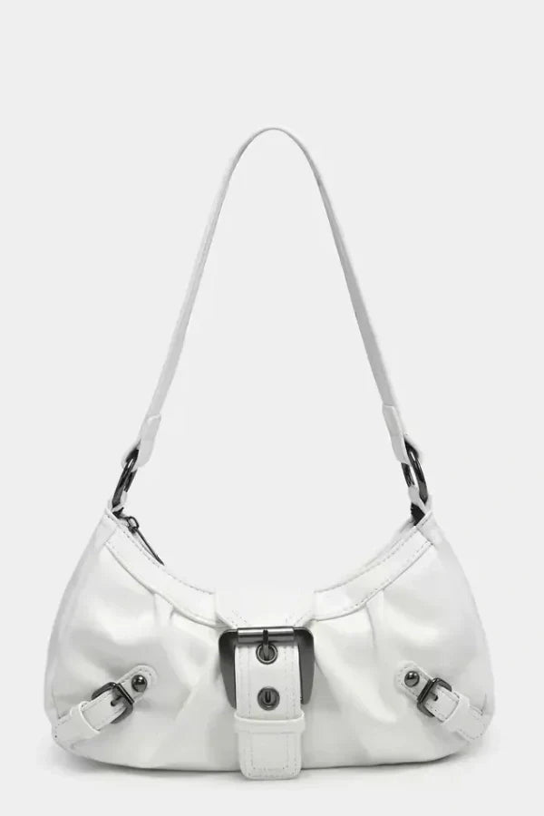 Adriel Shoulder Bag - PU Leather Statement Buckle Style