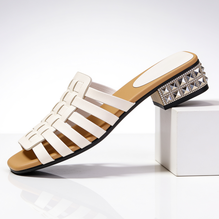 Women's Woven Slide Sandals Slip On Casual Summer Shoes