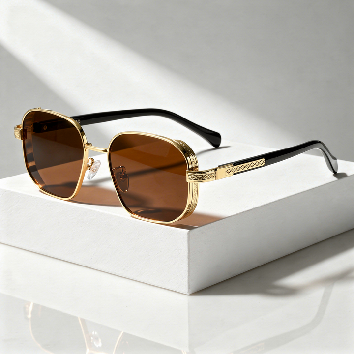 Men's Square Sunglasses with UV400 Protection