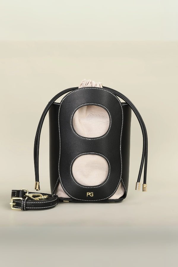 Irisa Crossbody Bag - PU Leather Cut-Out Design