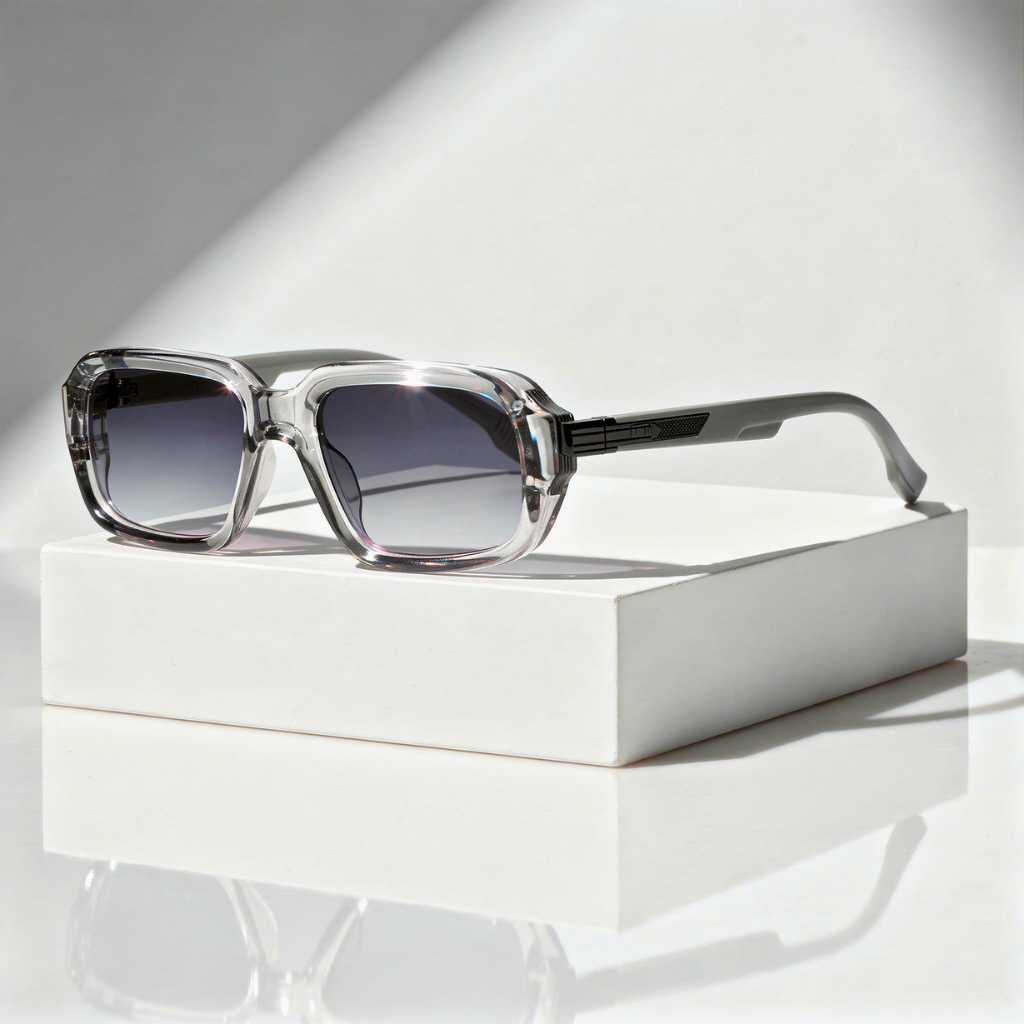 Men's Square Sunglasses with UV400 Protection