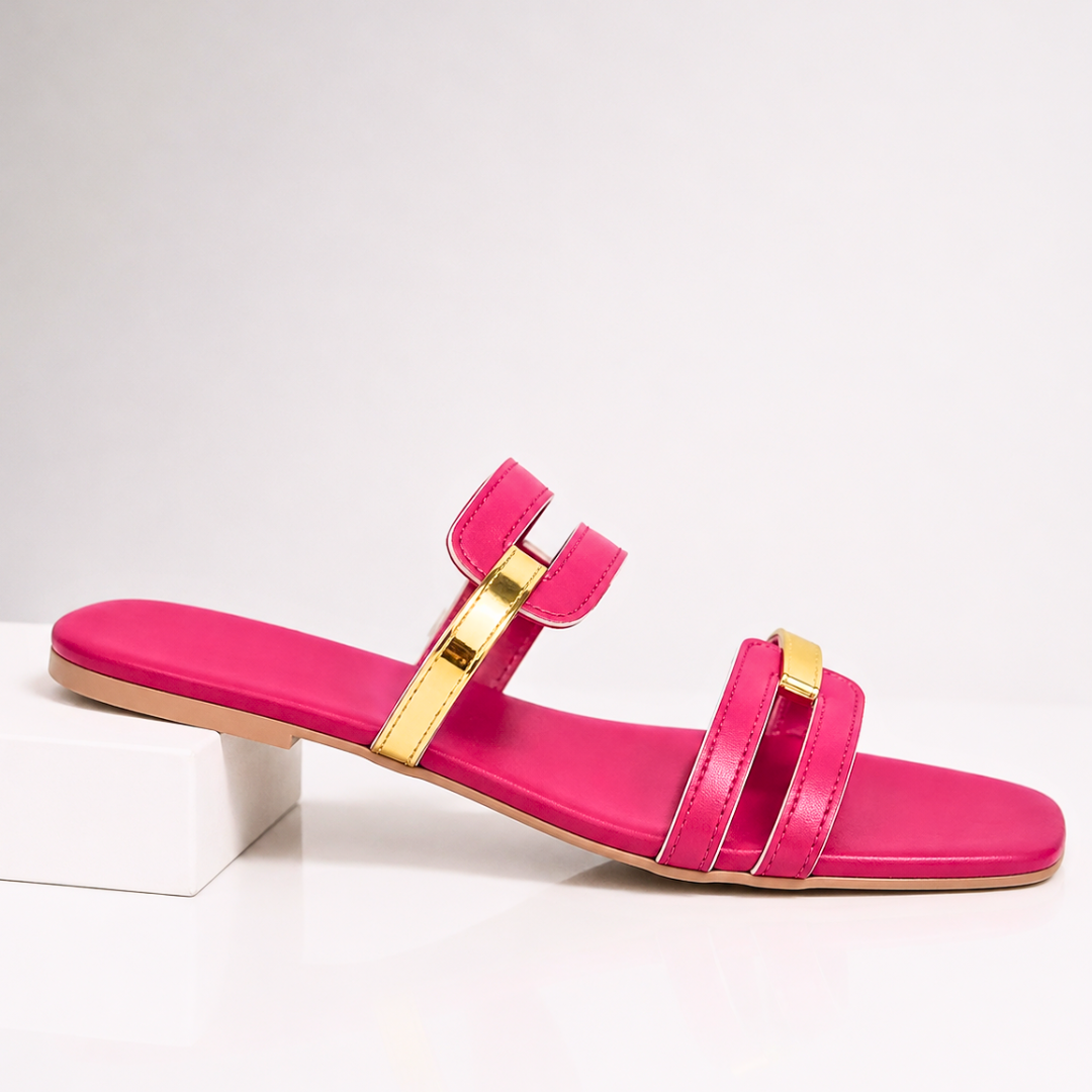 Women's Orthopedic Slide Sandals – Cushioned Leather Straps