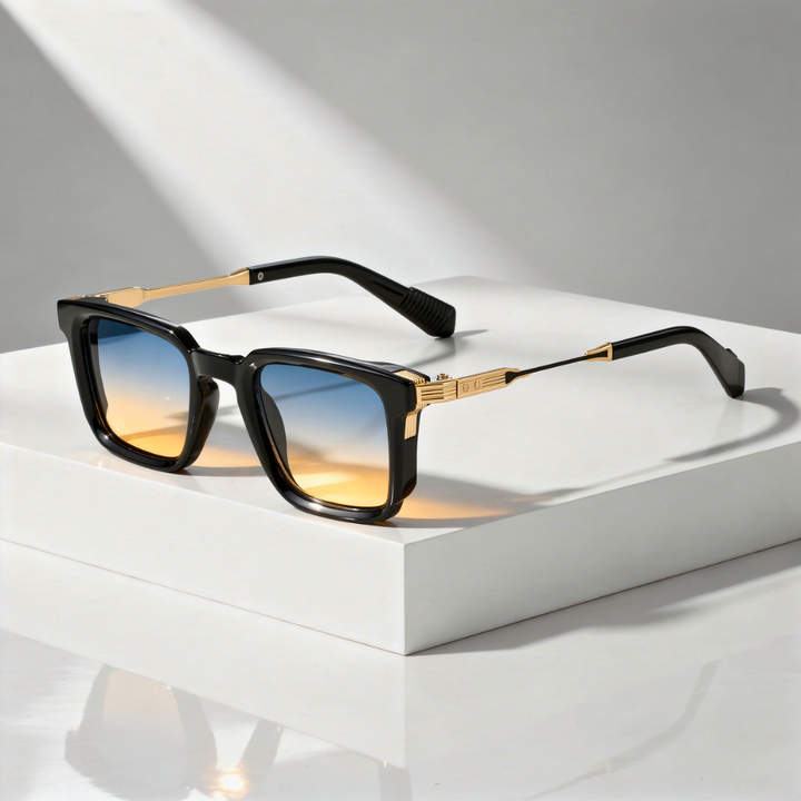 Men's Square Sunglasses with UV400 Protection