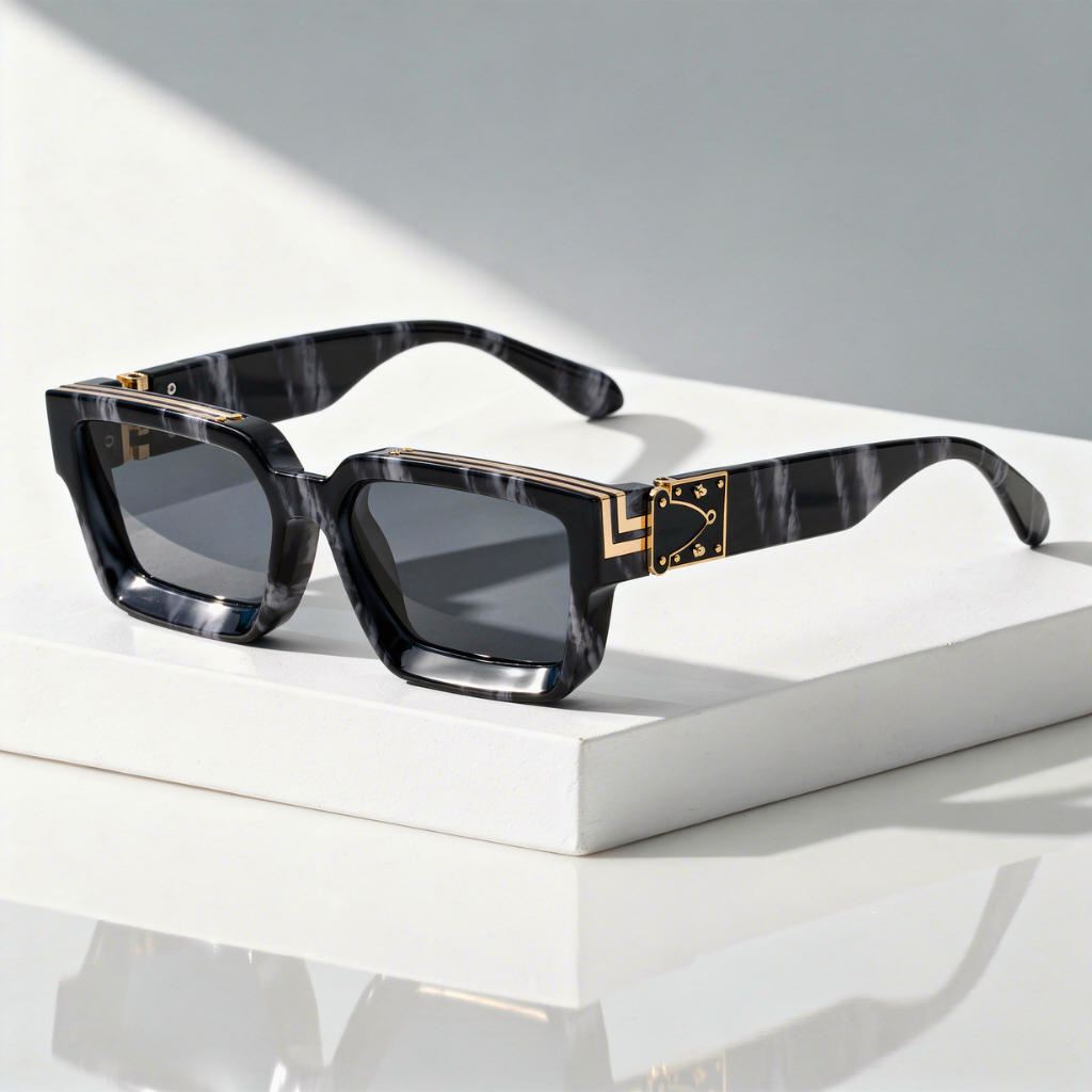 Men's Square Sunglasses with UV400 Protection