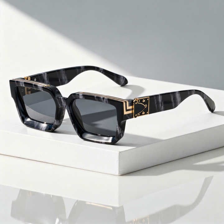 Men's Square Sunglasses with UV400 Protection