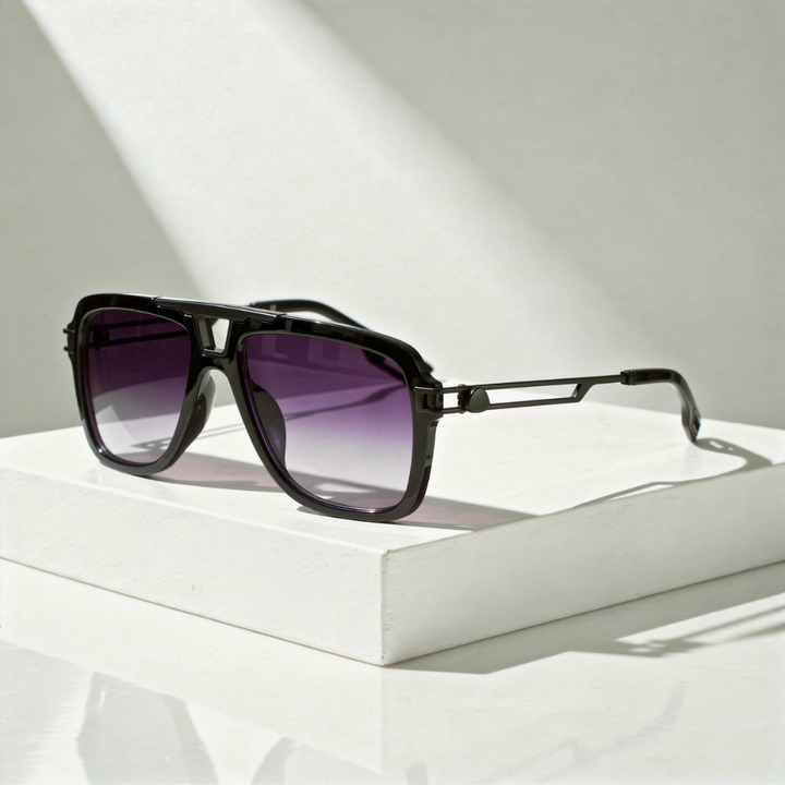 Men's Square Sunglasses with UV400 Protection