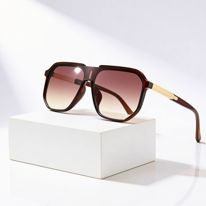 Men's Oversized UV400 Aviator Sunglasses – Acetate