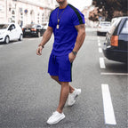 New Men's Short Sleeve Shorts Athletic Suit-HighTouch