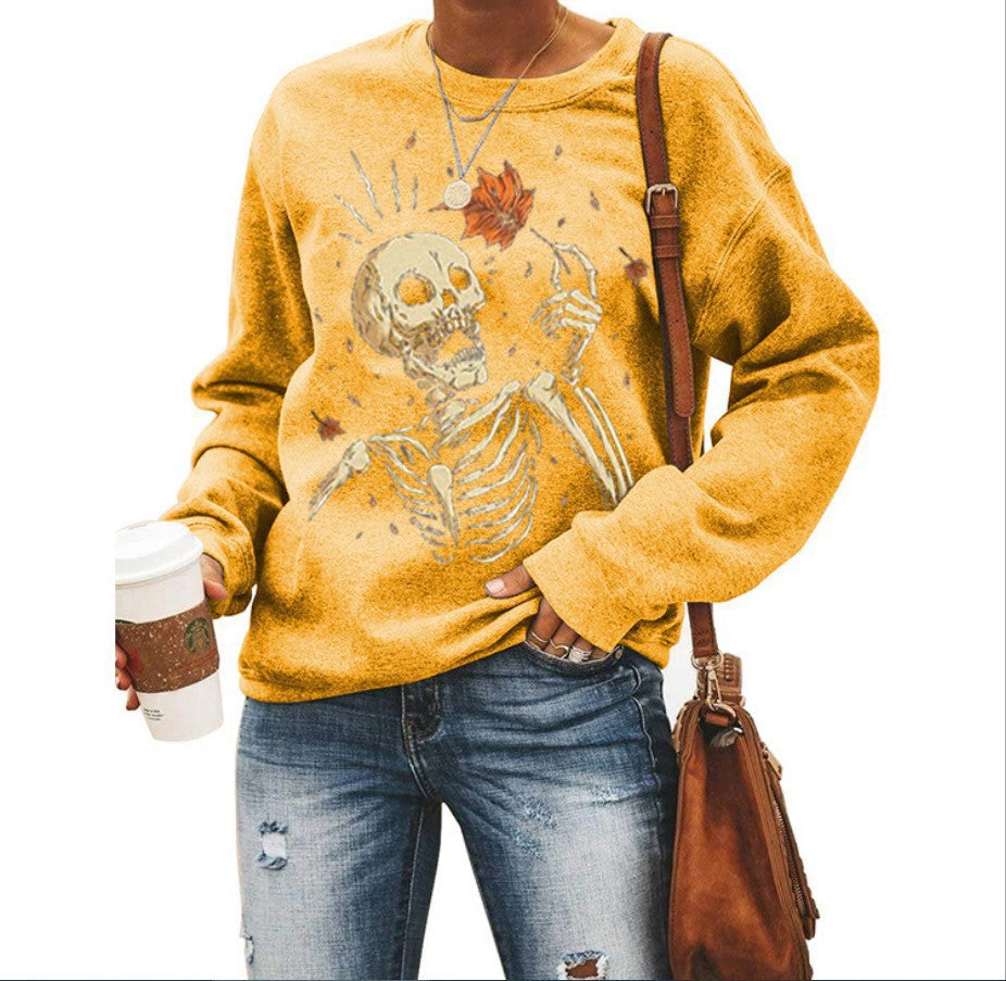 Women’s Halloween Graphic Crew Neck Sweatshirt-HighTouch