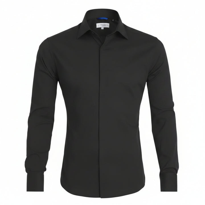 Men’s Slim Fit Long Sleeve Shirt – Comfortable Stretch Cotton-HighTouch
