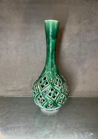 Glazed Green Gourd Vase