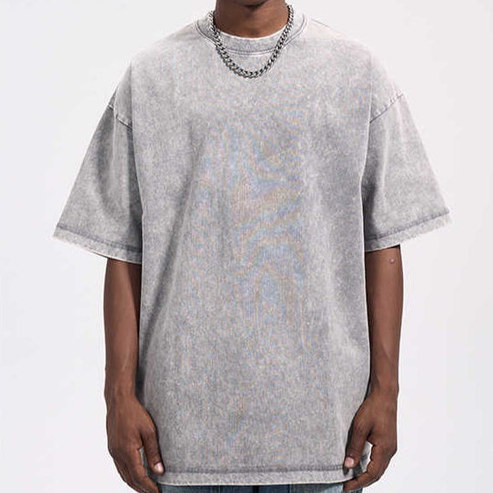 Women's Distressed Cotton Wool T-Shirt – Loose Fit Batik Style-HighTouch