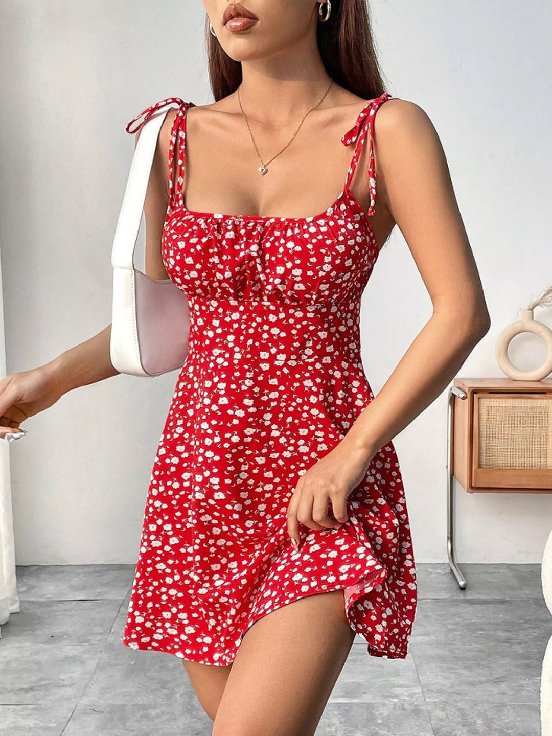 Wildflower Tie-Strap Mini Dress
