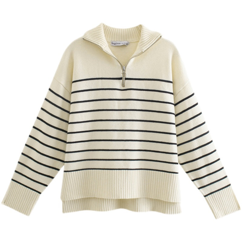 Women’s Smart-Fit Striped Sweater Coat-HighTouch
