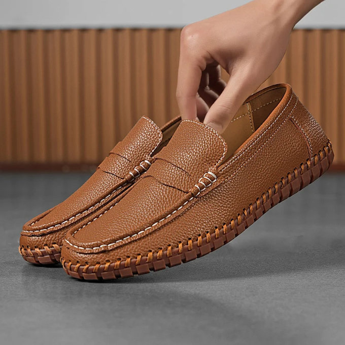 Men's Full-Grain Leather Slip-On Loafers