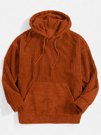 Men’s Corduroy Hoodie Jacket Plus Size-HighTouch