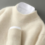 Men’s Thickened Half-High Collar Pullover – Loose Knit Sweatshirt-HighTouch