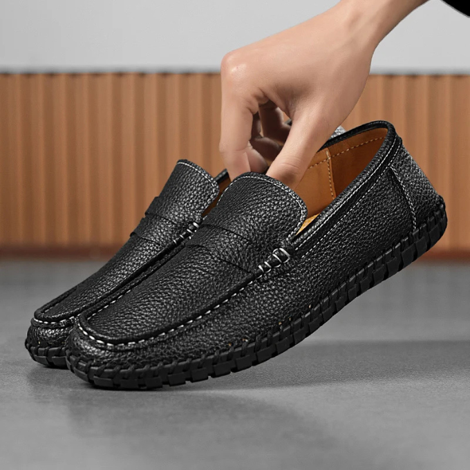Men's Full-Grain Leather Slip-On Loafers