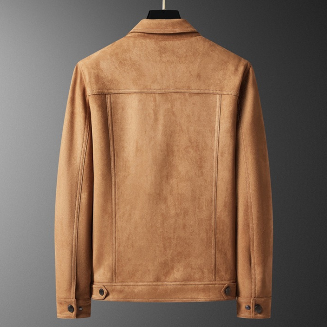 Men's Suede Trucker Jacket – Soft Vegan Suede