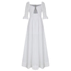 Women's Cotton Linen Short Sleeve Dress-HighTouch