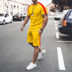 New Men's Short Sleeve Shorts Athletic Suit-HighTouch
