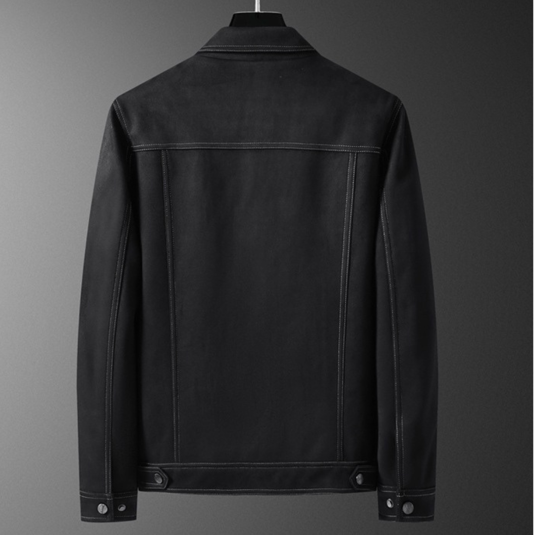 Men's Suede Trucker Jacket – Soft Vegan Suede