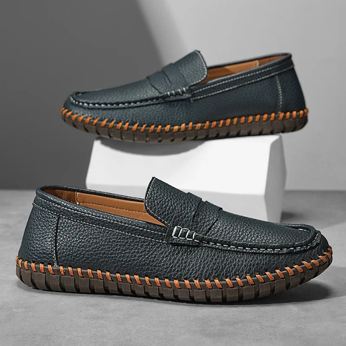 Men's Full-Grain Leather Slip-On Loafers
