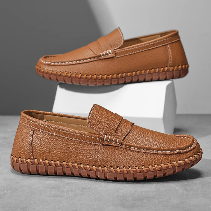 Men's Full-Grain Leather Slip-On Loafers