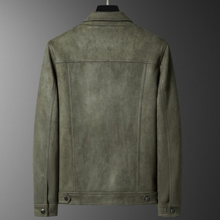 Men's Suede Trucker Jacket – Soft Vegan Suede