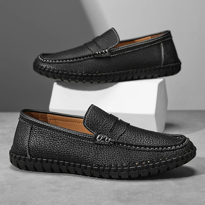 Men's Full-Grain Leather Slip-On Loafers