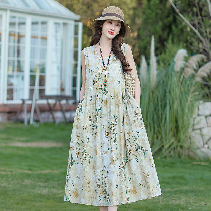 Women's Printed Viscose Dress – Plus Size Extended Fit Collection-HighTouch