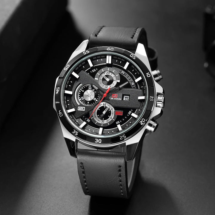 Men's Chronograph Leather Watch – Maverick