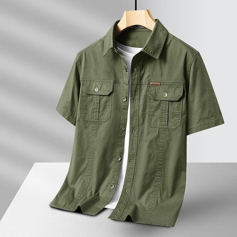 Men's Cotton Short Sleeve Utility Shirt