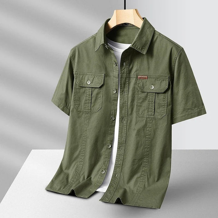 Men's Cotton Short Sleeve Utility Shirt