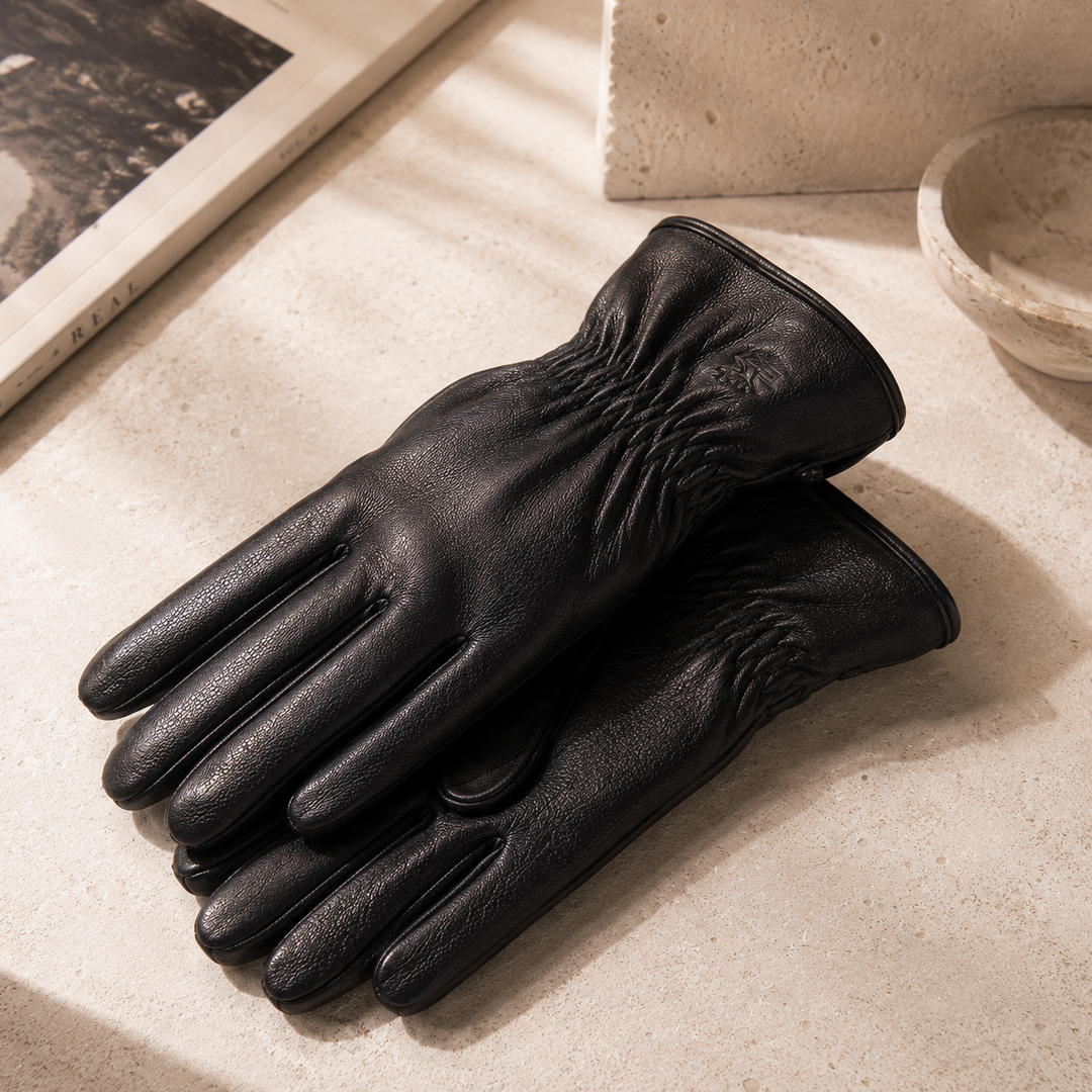 Ashford Leather Gloves - Men's Italian Leather Winter Gloves
