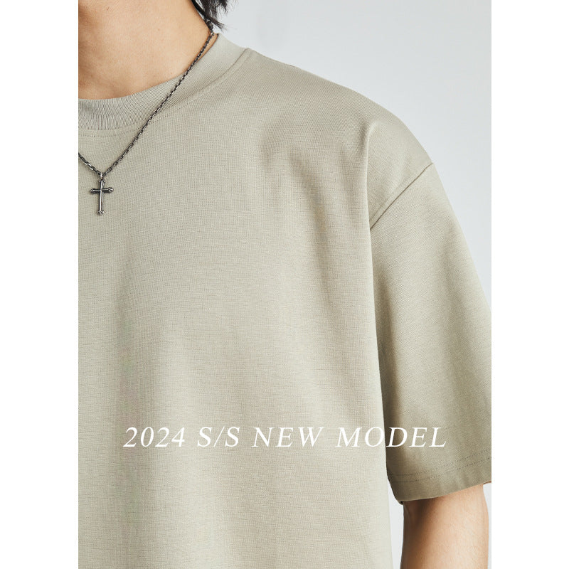 Cool Solid Color Inner Wear – Round Neck Bottoming Shirt-HighTouch