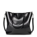 Oil-Wax Artificial Leather Tote – Large-Capacity, Vintage Finish & Elegant Shoulder Bag-HighTouch