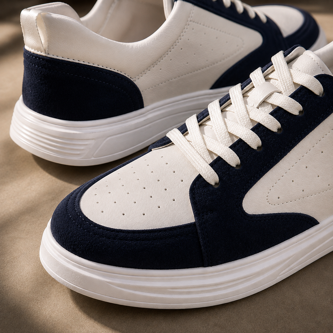 Hudson Court Sneakers - Classic Leather Low-Top Casual Shoes