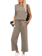 Women’s Sleeveless Vest & Trousers Set-HighTouch