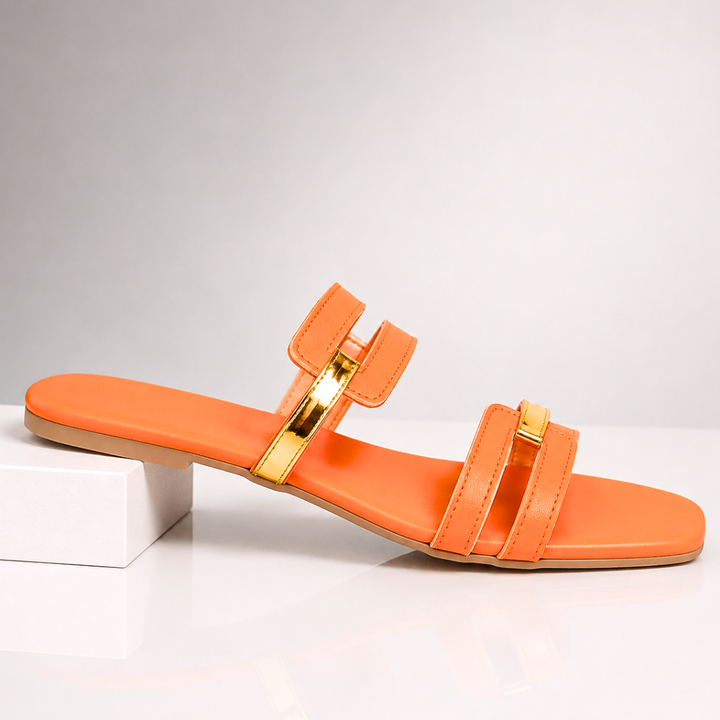 Women's Orthopedic Slide Sandals – Cushioned Leather Straps