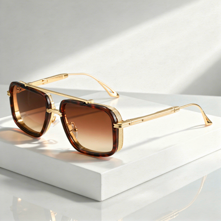 Men's Square Sunglasses with UV400 Protection