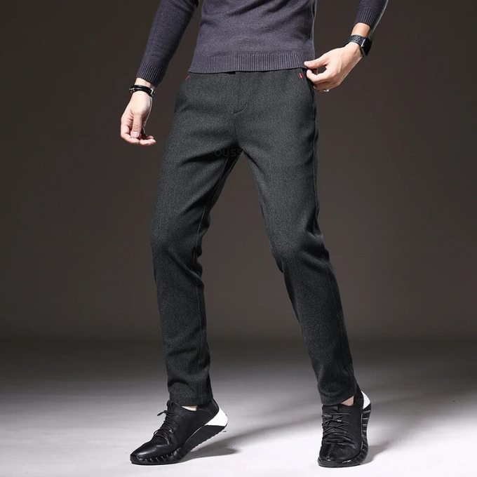 Men's Brushed Fabric Pants for Smart Casual Style