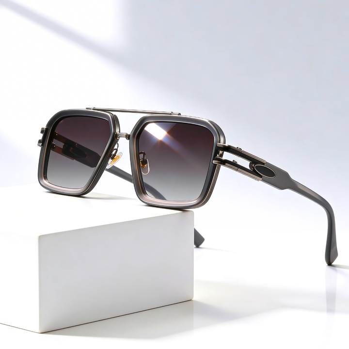 Unisex UV400 Square Sunglasses – Flat-Lens Design